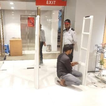EAS gates installed by RATS BD at Aarong, Mirpur, Dhaka