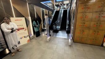 EAS gates installed by RATS BD in a retail store in Bangladesh — unattributed archive frame 71 of 110
