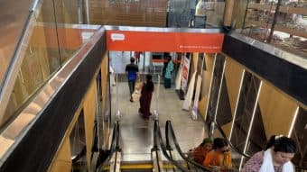 EAS gates installed by RATS BD in a retail store in Bangladesh — unattributed archive frame 74 of 110