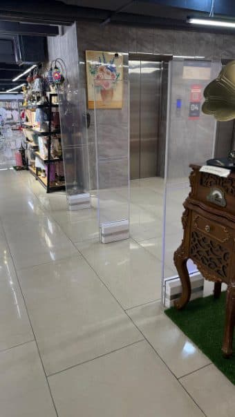 EAS gates installed by RATS BD in a retail store in Bangladesh — unattributed archive frame 75 of 110