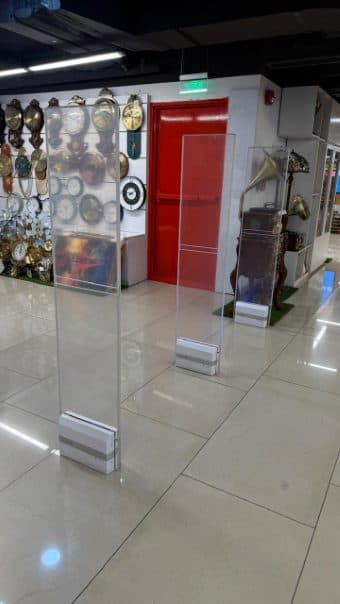 EAS gates installed by RATS BD in a retail store in Bangladesh — unattributed archive frame 80 of 110