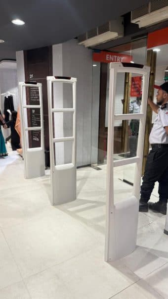 EAS gates installed by RATS BD in a retail store in Bangladesh — unattributed archive frame 88 of 110