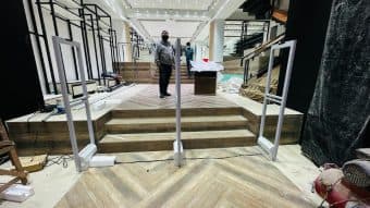 EAS gates installed by RATS BD in a retail store in Bangladesh — unattributed archive frame 91 of 110