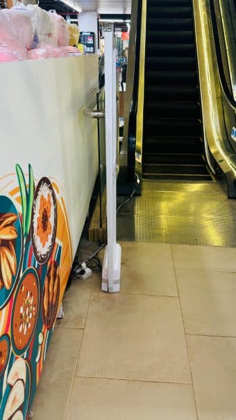 EAS gates installed by RATS BD in a retail store in Bangladesh — unattributed archive frame 97 of 110