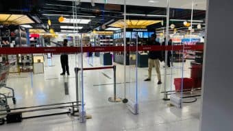 EAS gates installed by RATS BD in a retail store in Bangladesh — unattributed archive frame 100 of 110