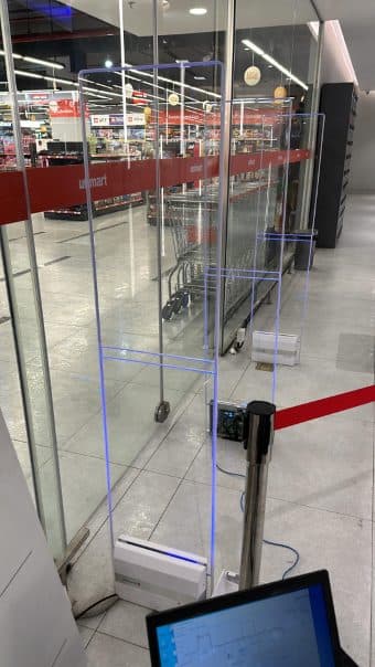 EAS gates installed by RATS BD in a retail store in Bangladesh — unattributed archive frame 105 of 110