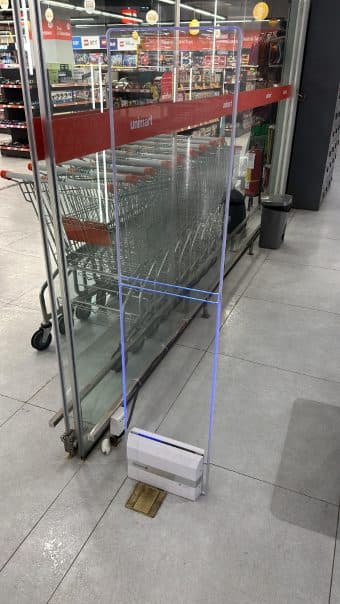 EAS gates installed by RATS BD in a retail store in Bangladesh — unattributed archive frame 106 of 110