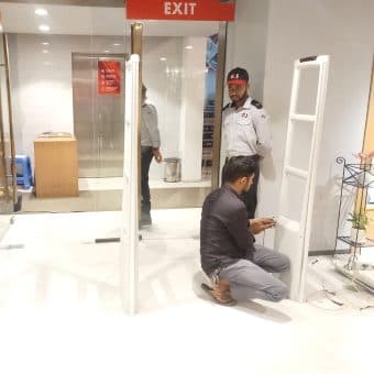 EAS gates installed by RATS BD at Aarong, Mirpur, Dhaka